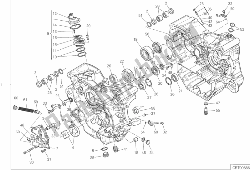 Todas las partes para 010 - Pareja De Semicárter de Ducati Hypermotard Hyperstrada Brasil 821 2016